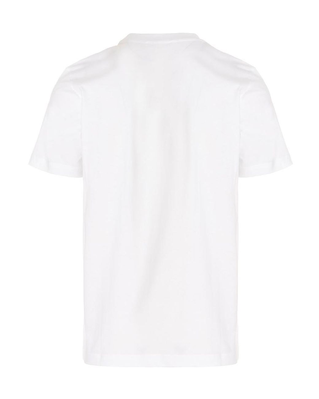 Marni White Logo Printed Crewneck T-Shirt for men