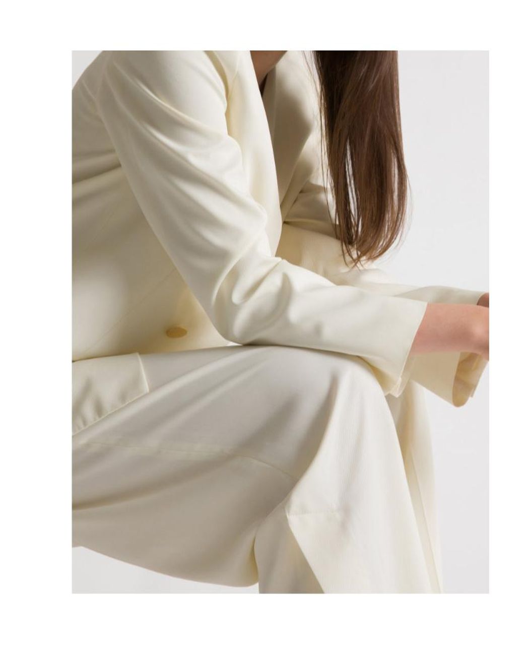 Alberta Ferretti White Double-Breasted Blazer