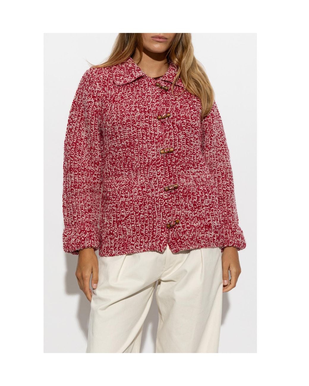 Isabel Marant Red Long-Sleeve Casual Jacket