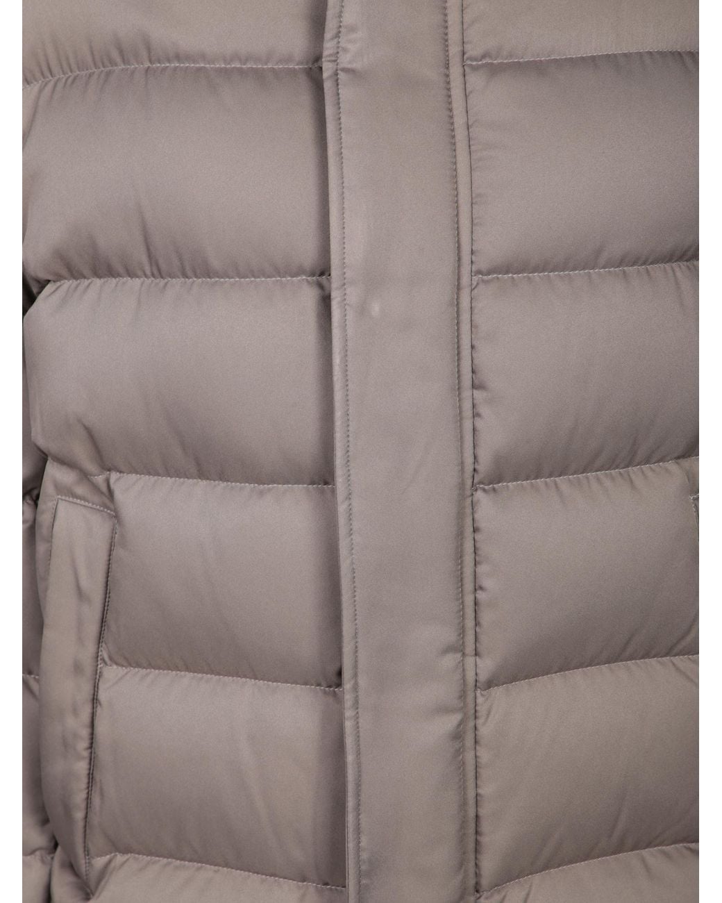 Herno Brown High-Neck Down Jacket for men