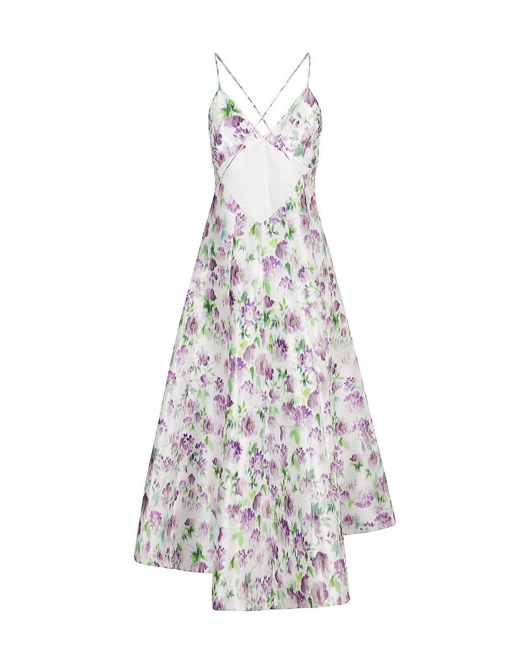 Philosophy Di Lorenzo Serafini White Floral-Printed Sleeveless Dress