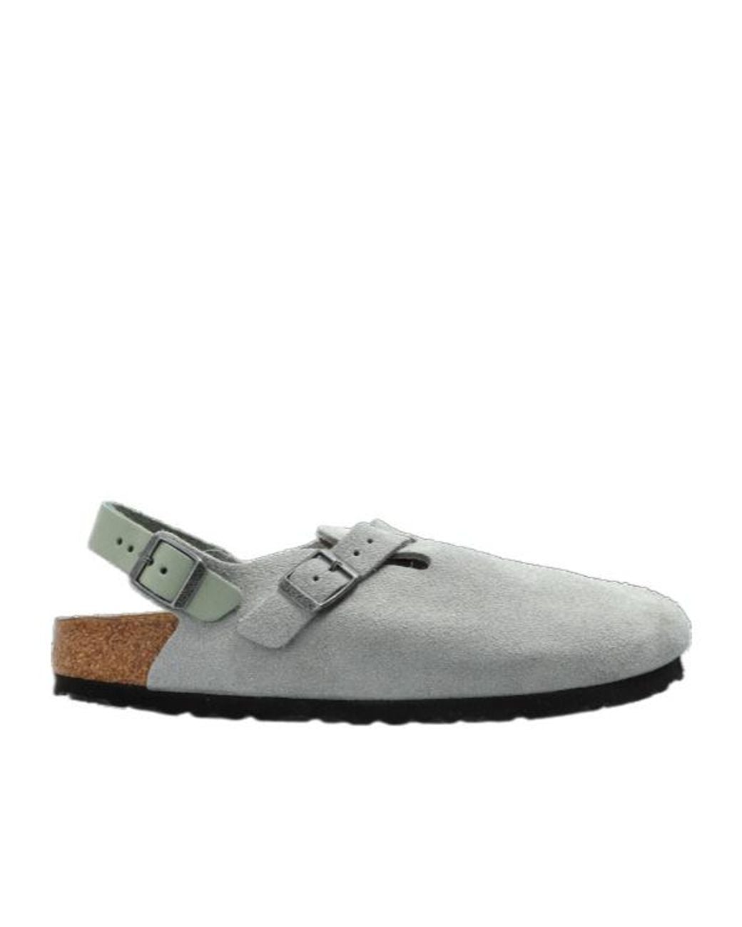 Birkenstock Gray Tokio Ii Suede Slides