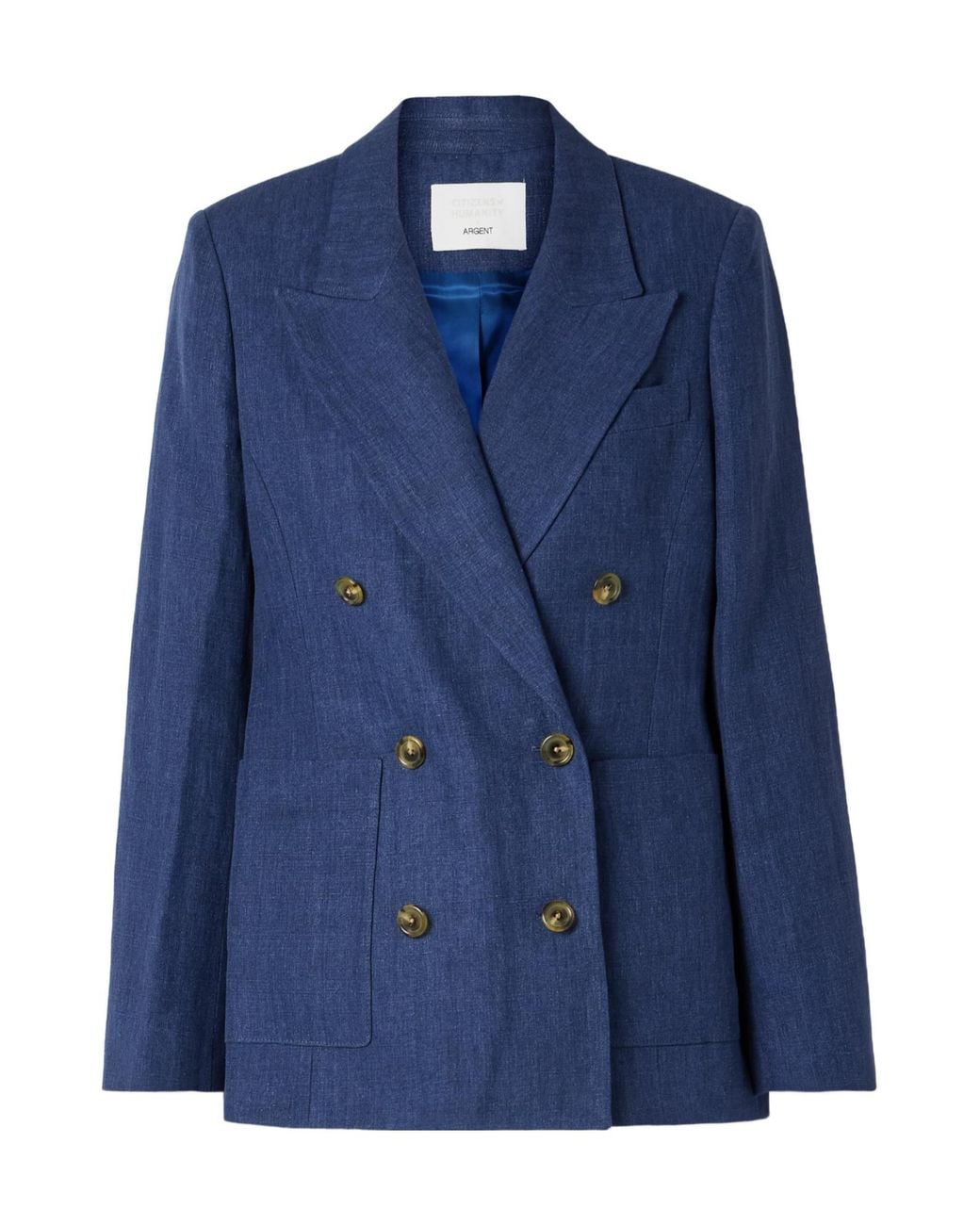 Citizens of Humanity Blue Chelsea Double-Breasted Blazer
