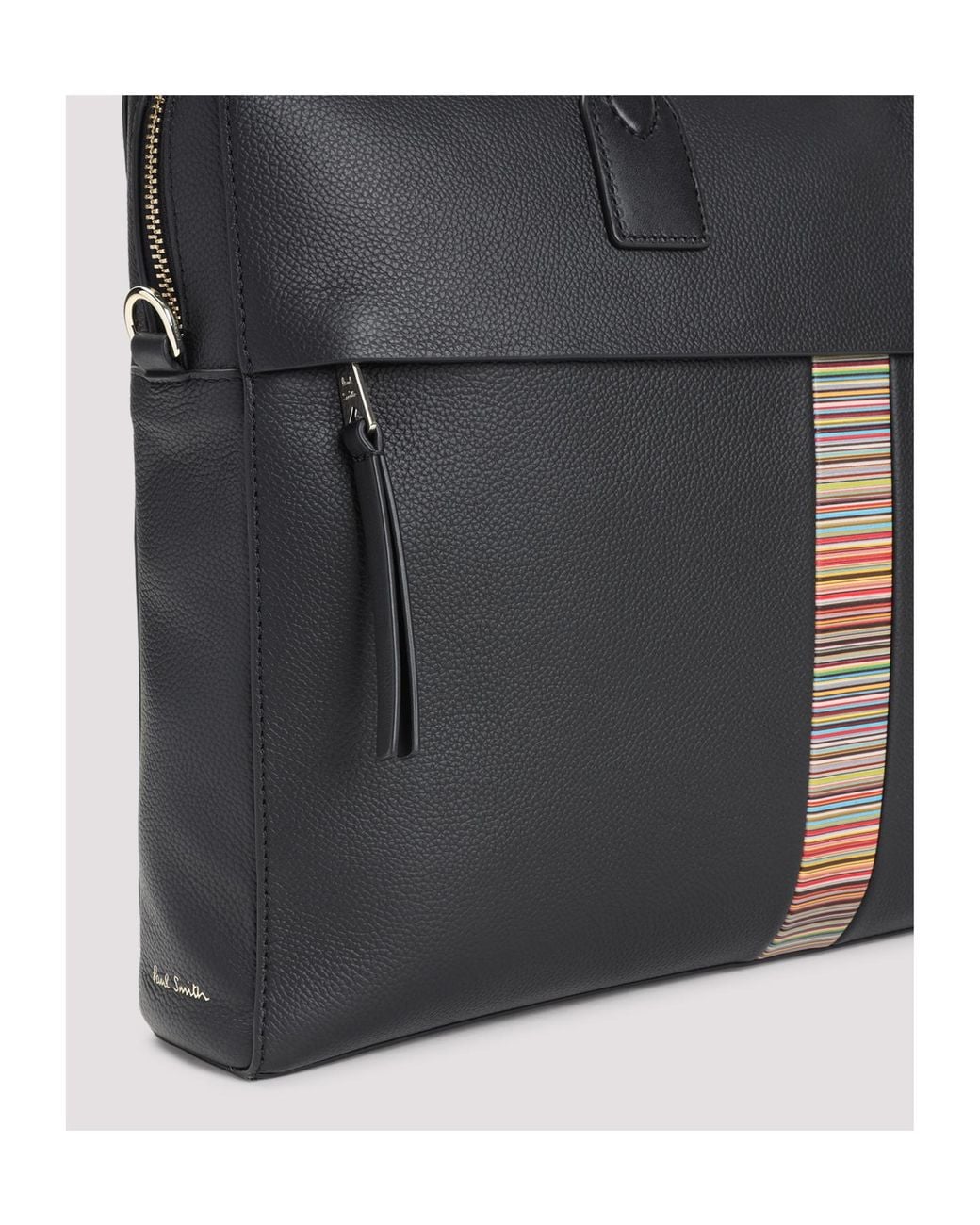 Paul Smith Black Signature Stripe Trim Folio for men
