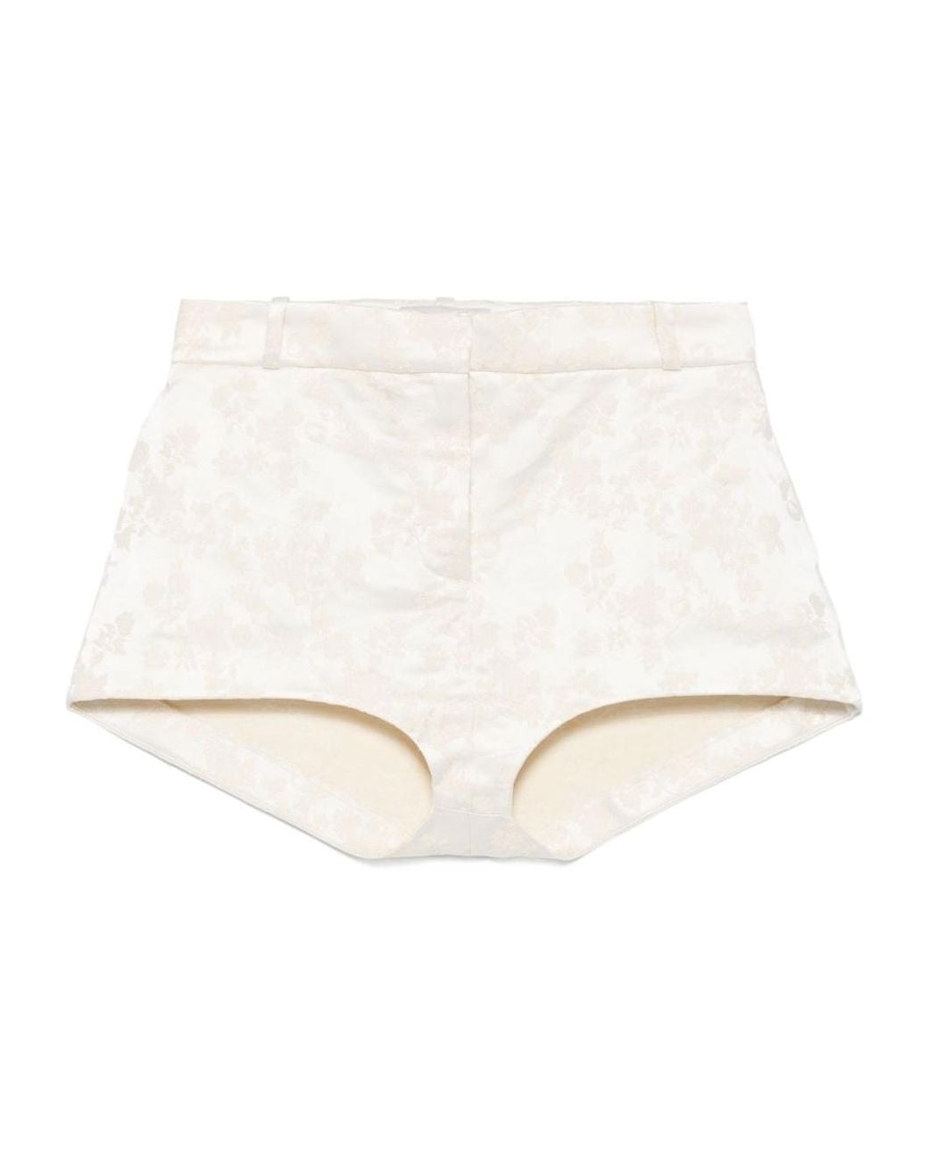 Coperni White Floral-Jacquard Shorts