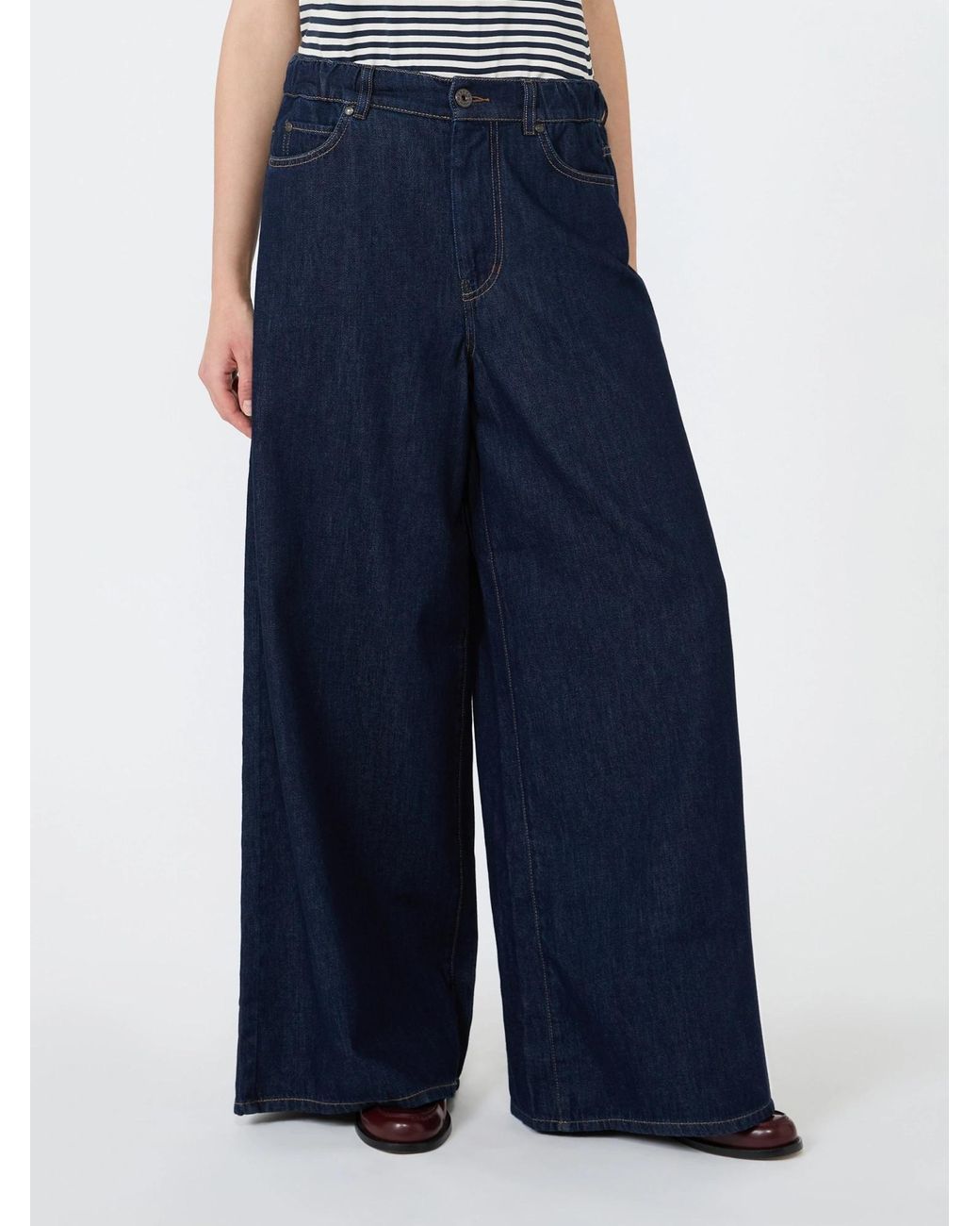 Weekend by Maxmara Blue Zattera Wide-Leg Jeans