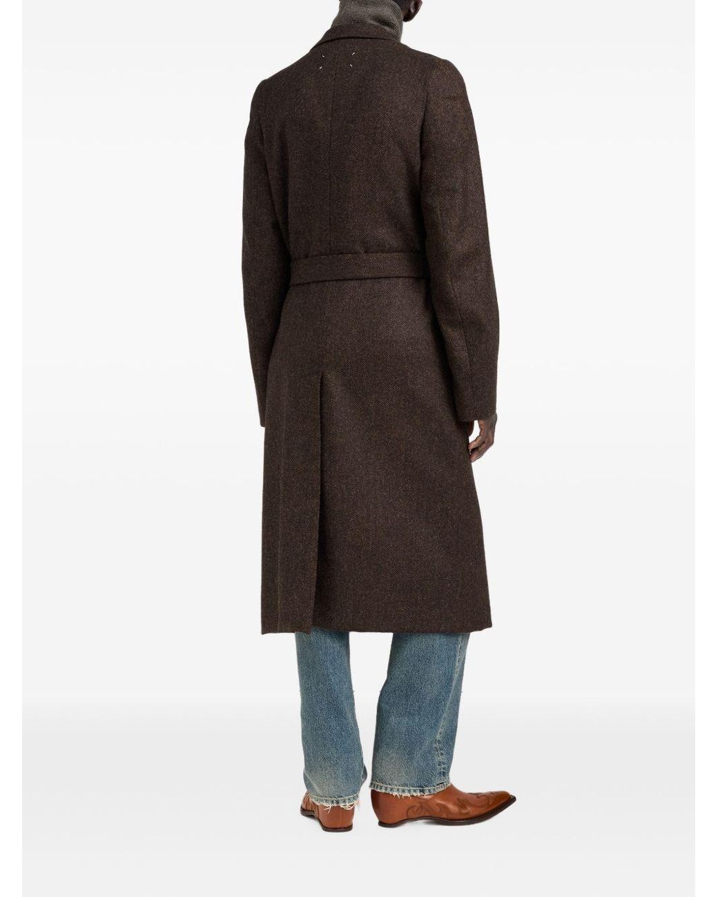 Maison Margiela Black Four Stitches Coat for men