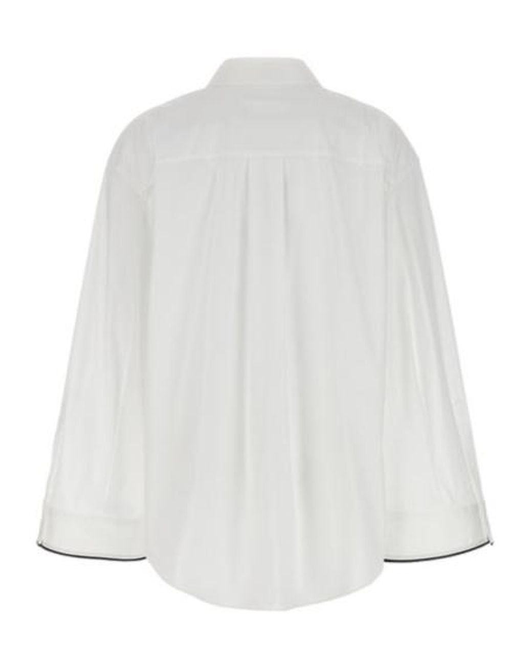 Brunello Cucinelli White Spread-Collared Buttoned Shirt