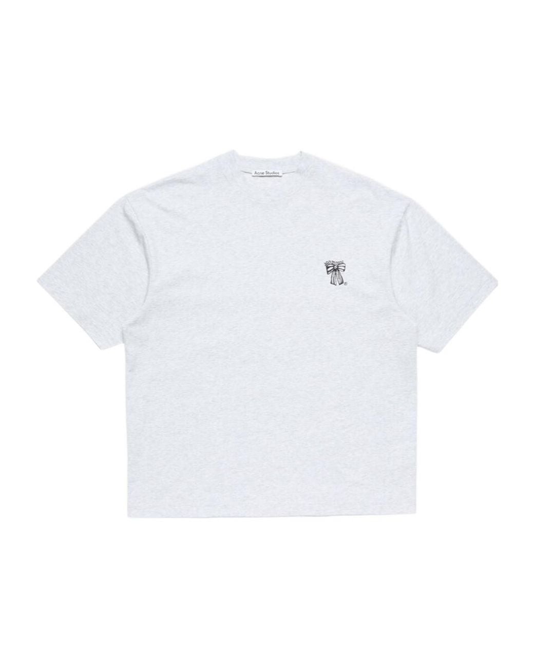 Acne White Logo-Print T-Shirt for men
