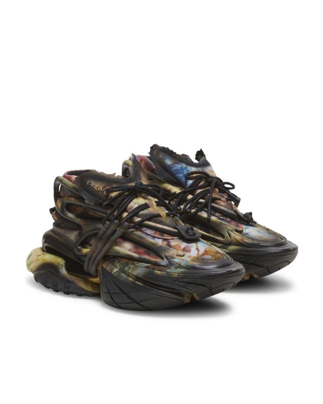 Balmain Multicolor Unicorn Logo Low-Cut Skate Shoes for men
