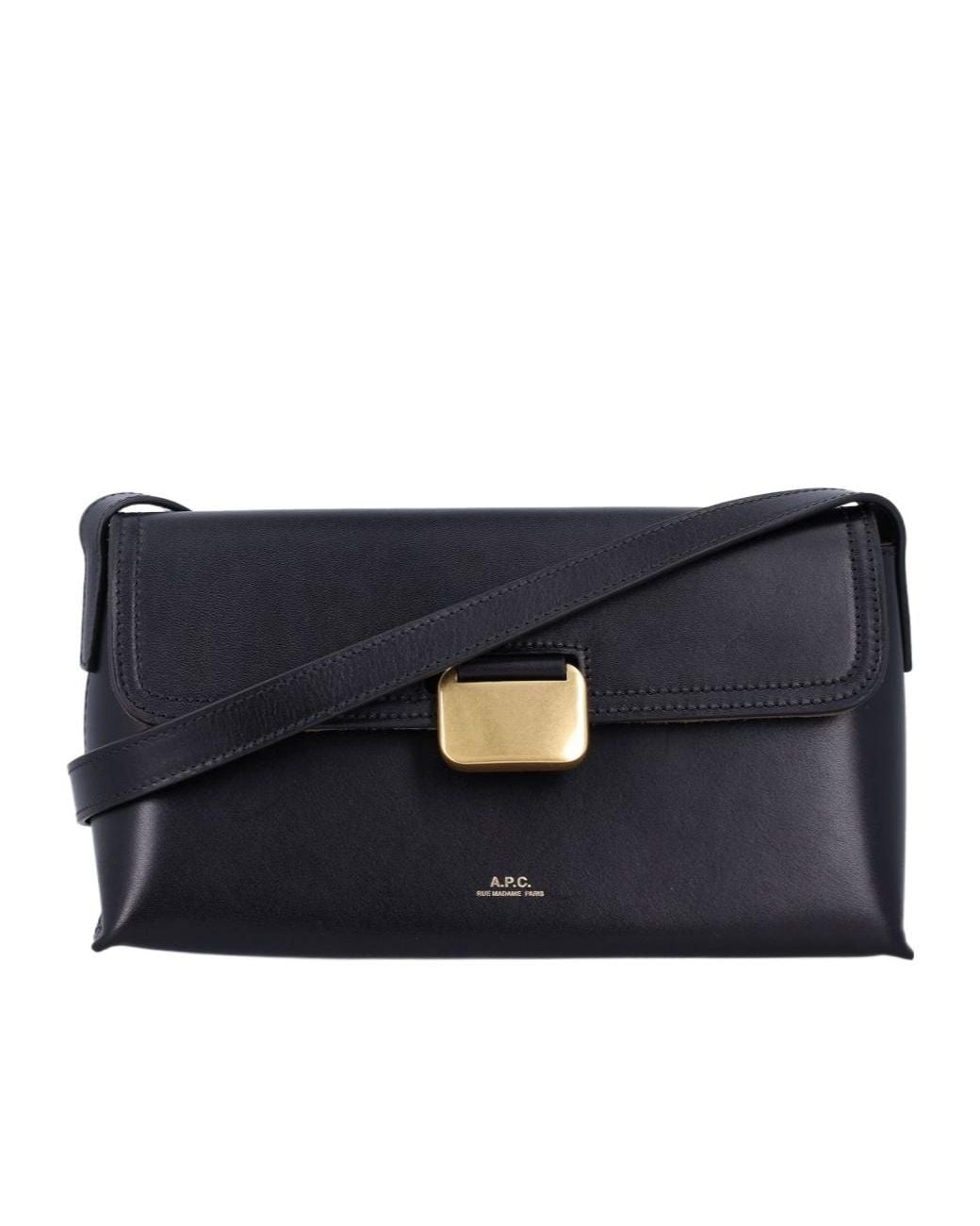 A.P.C. Blue Logo Flap Shoulder Bag