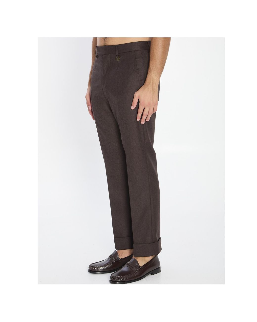 Burberry Black Straight-Leg Pleated Trousers for men