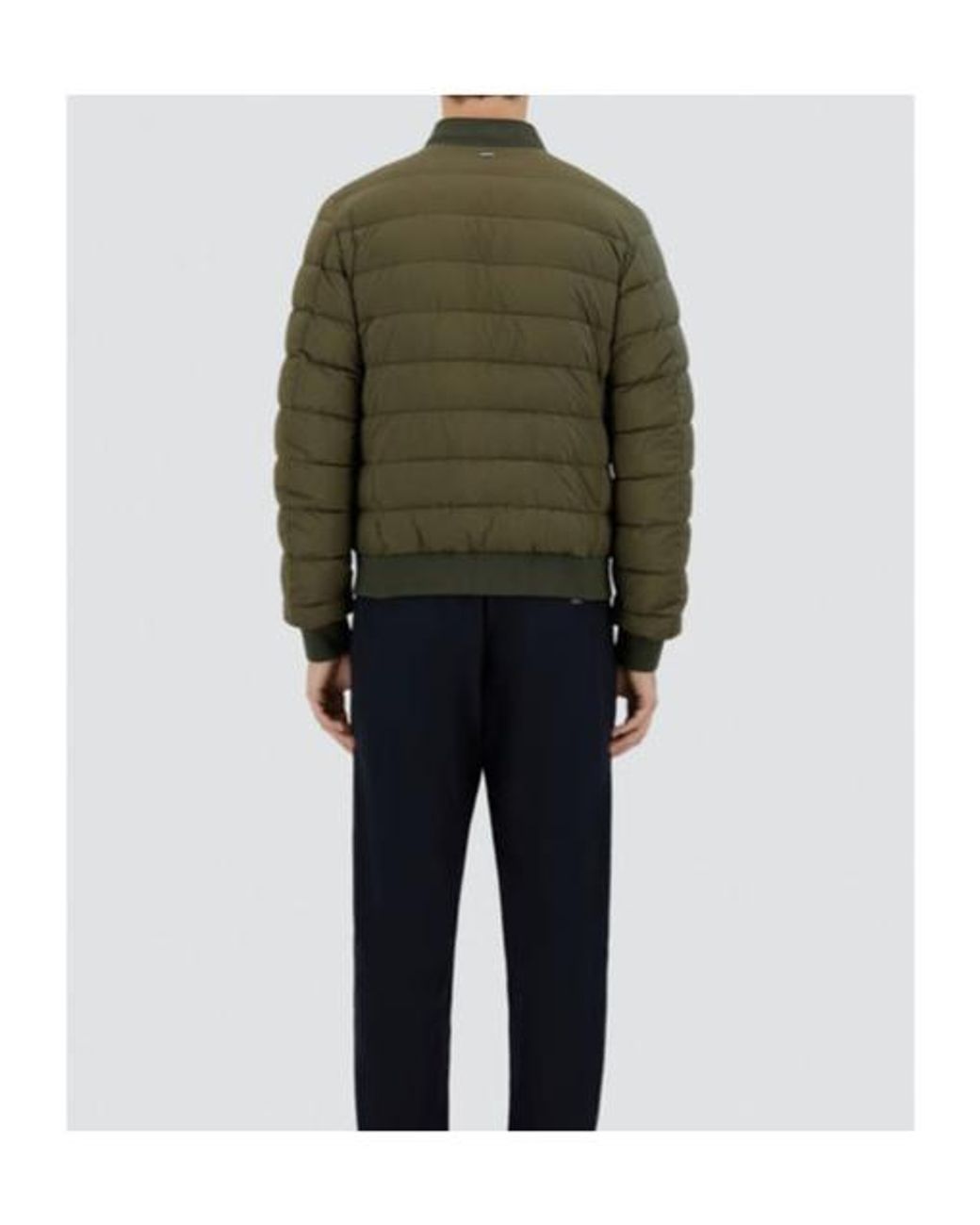 Herno Green Zipped Down Jacket for men