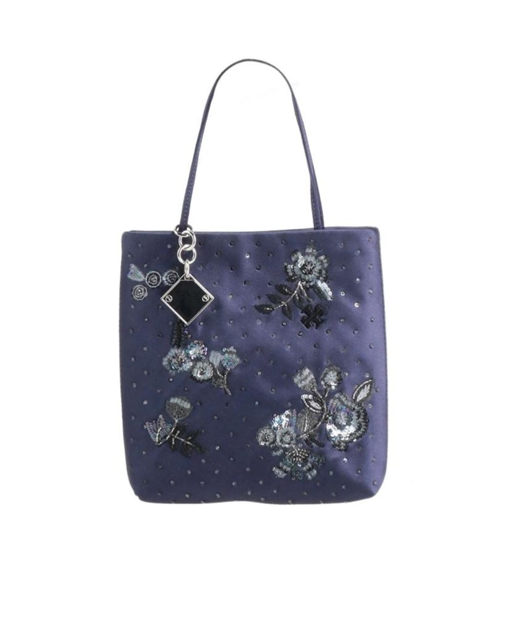 Tory Burch Blue Smallsize Satin Handbag