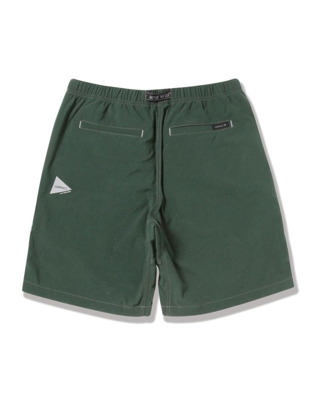 And Wander Green Nylon Shorts for men