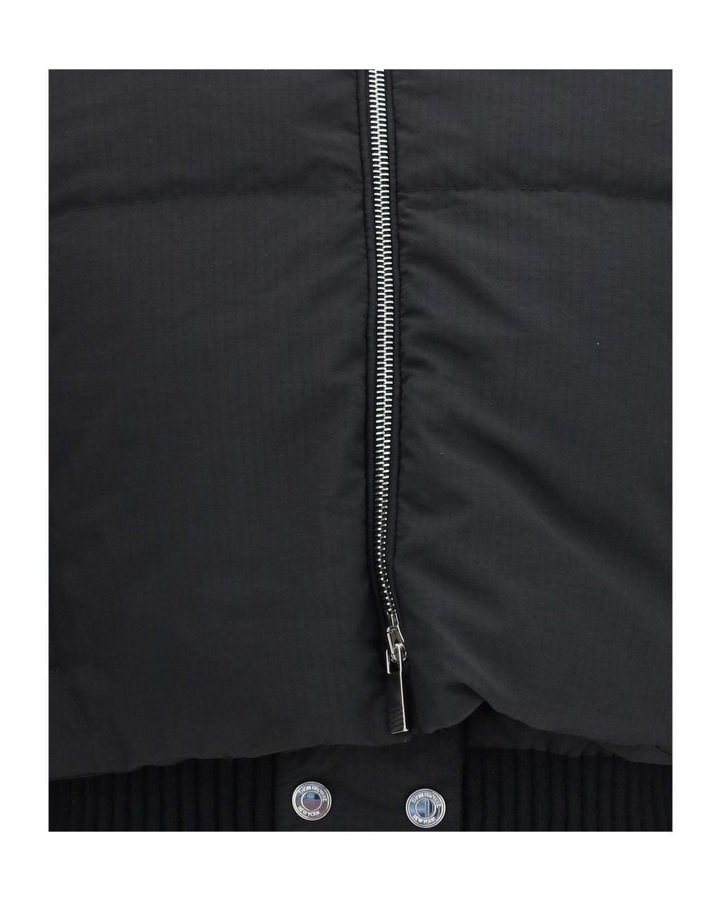 Thom Browne Black Cropped Padded Zip Jacket