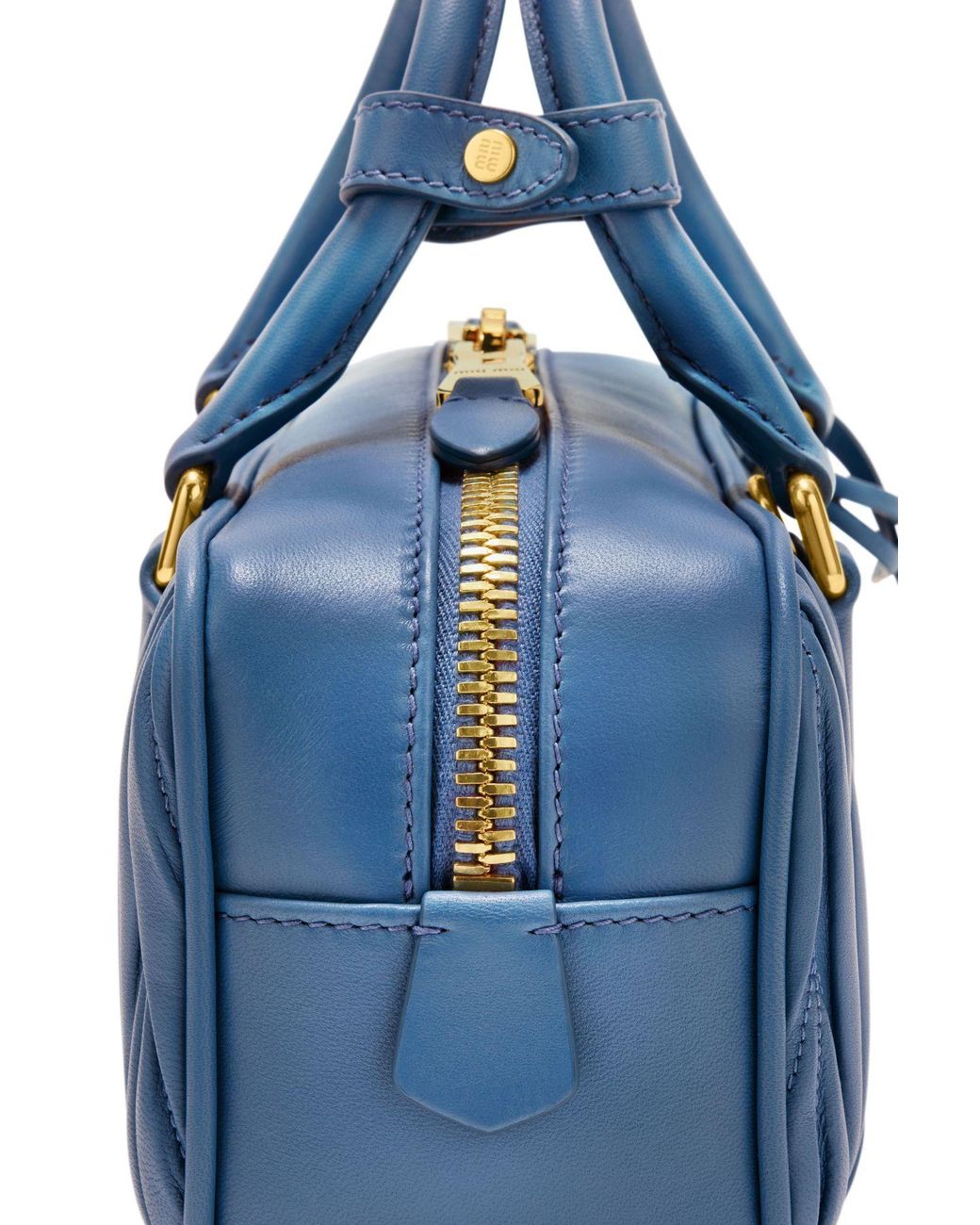 Miu Miu Blue Solid Color Mini Handbag