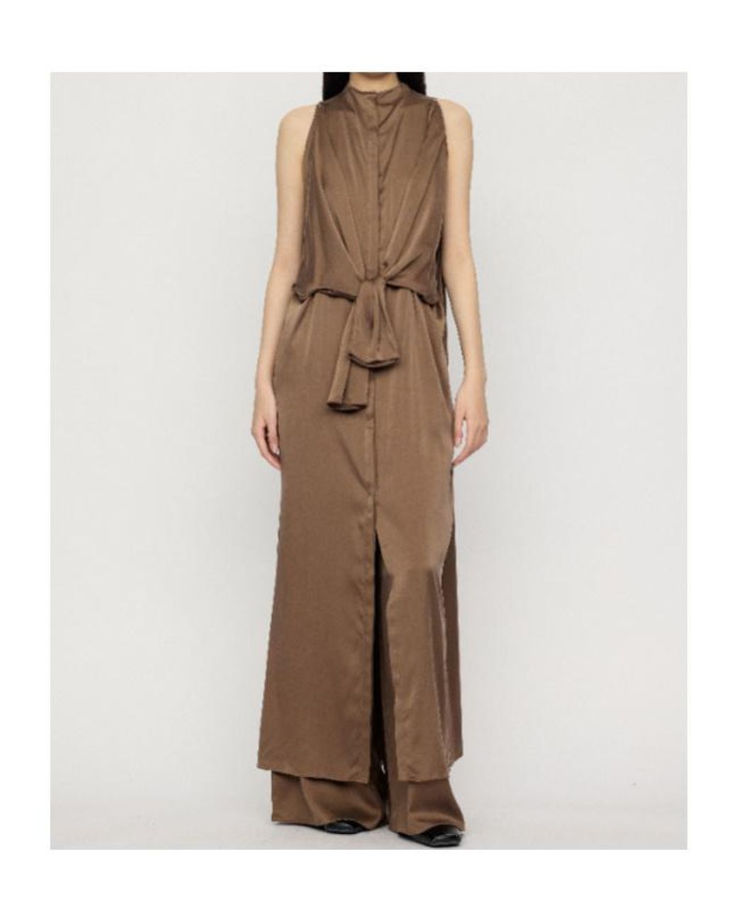 Ruohan Brown Moonstone Nerine Dress