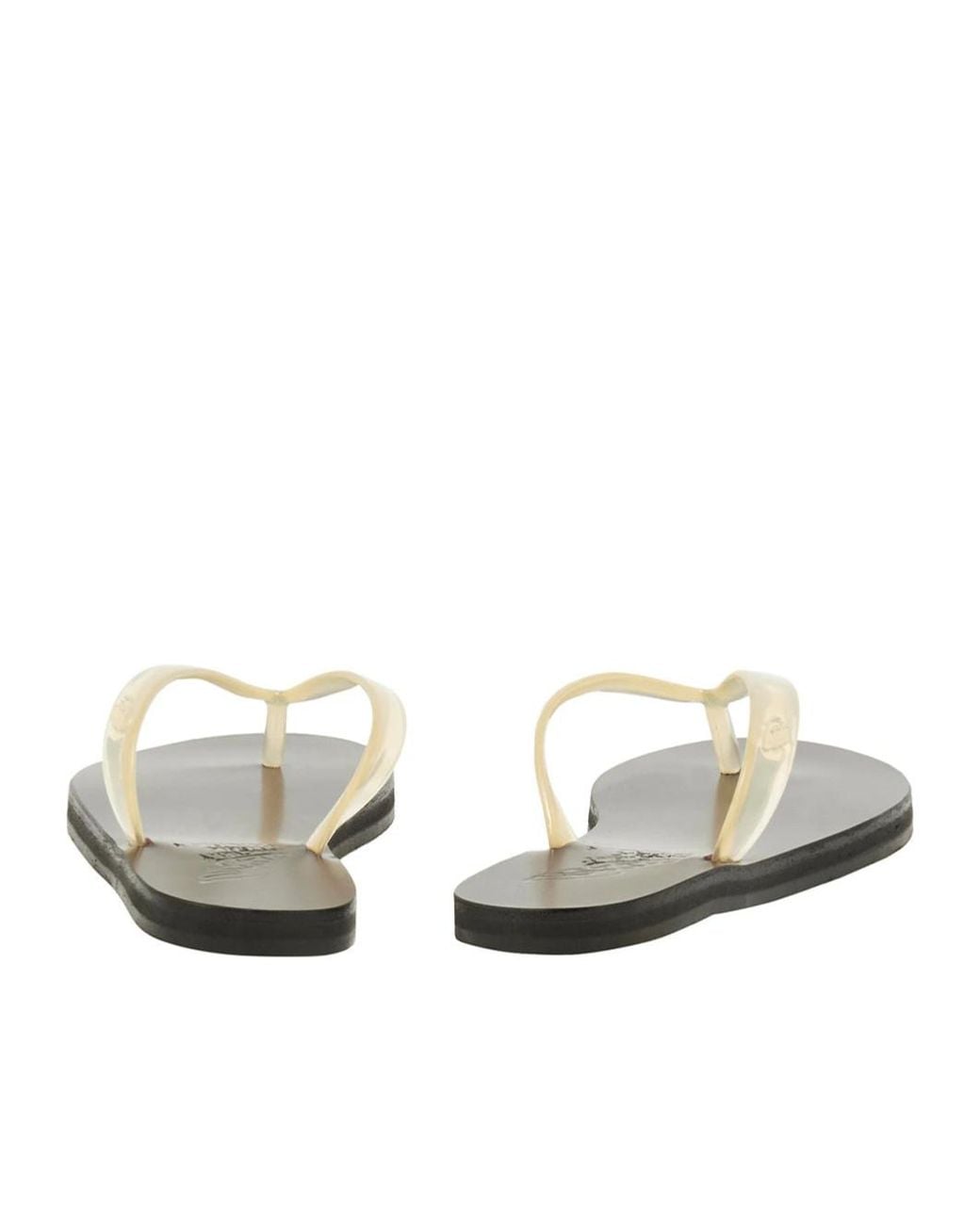 Ancient Greek Sandals White Flip-Flops
