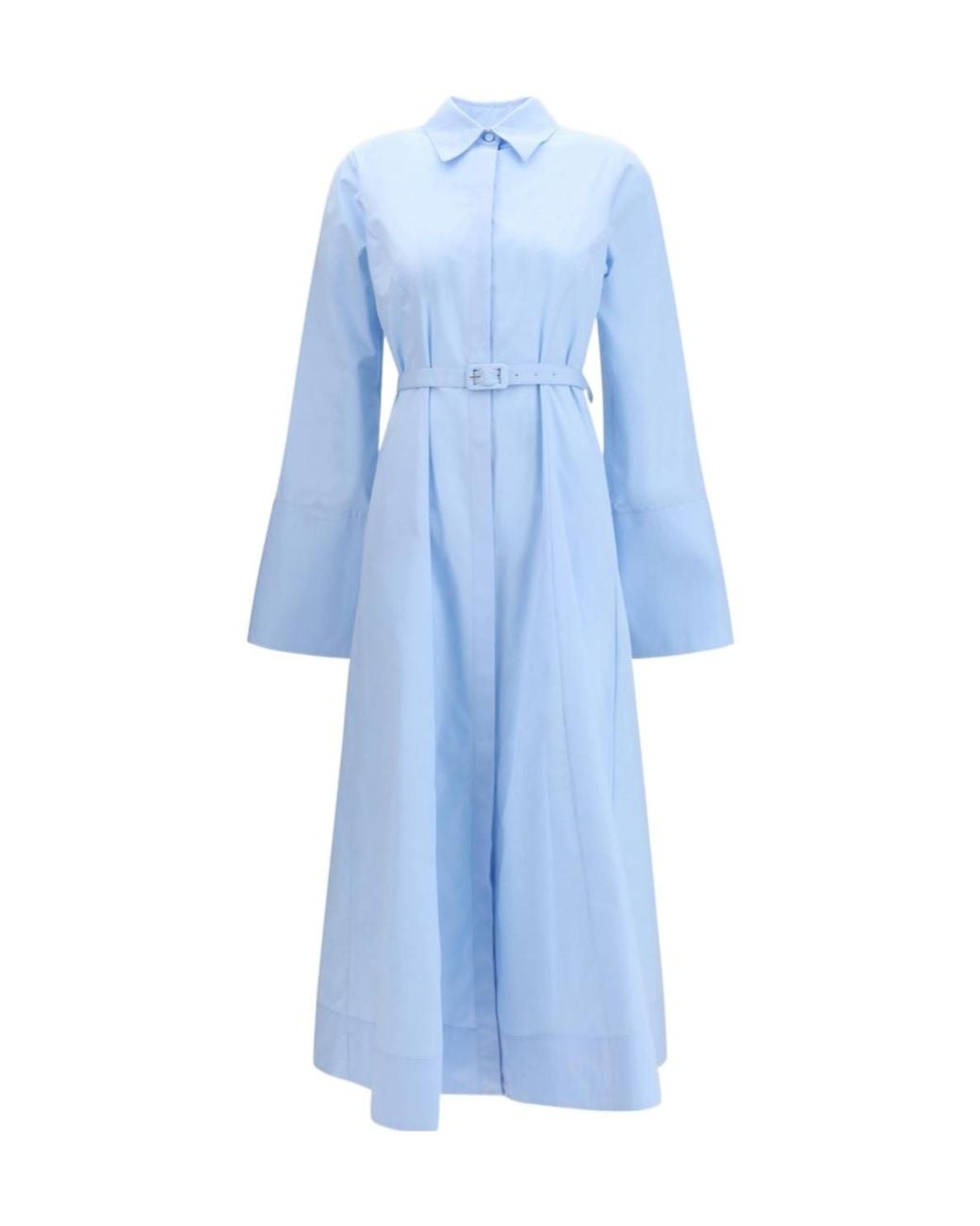 Gabriela Hearst Blue Carmina Belted Maxi Dress