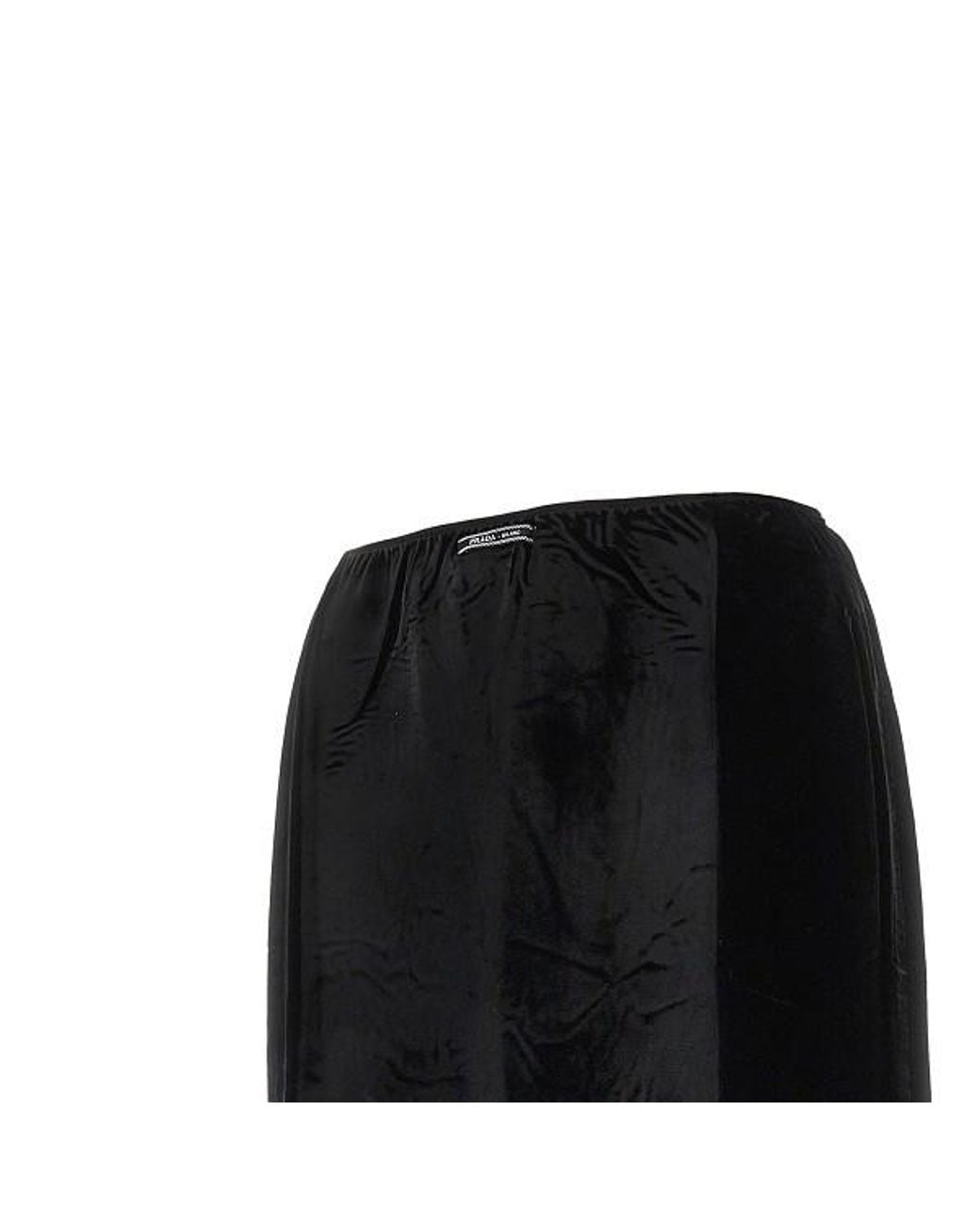 Prada Black Midi Velvet Skirt