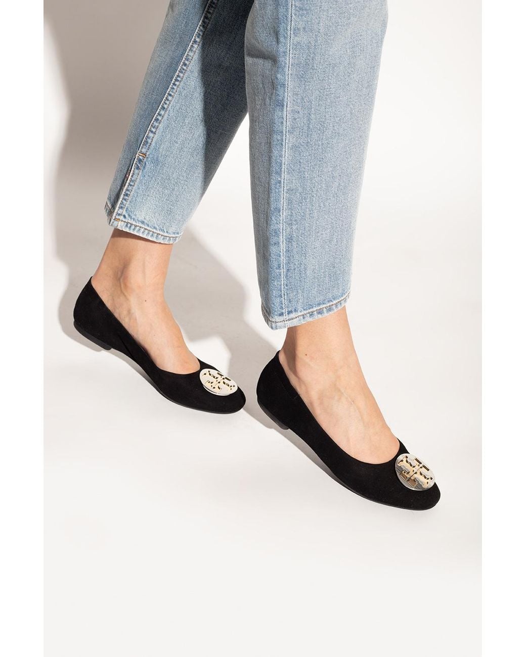 Tory Burch Black Claire Ballet Flat Shoes