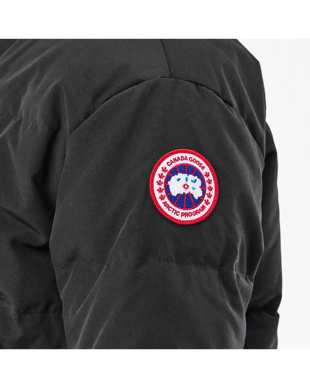 Canada Goose Black Bayview Down Water Resistant Short Puffer Jacket for men