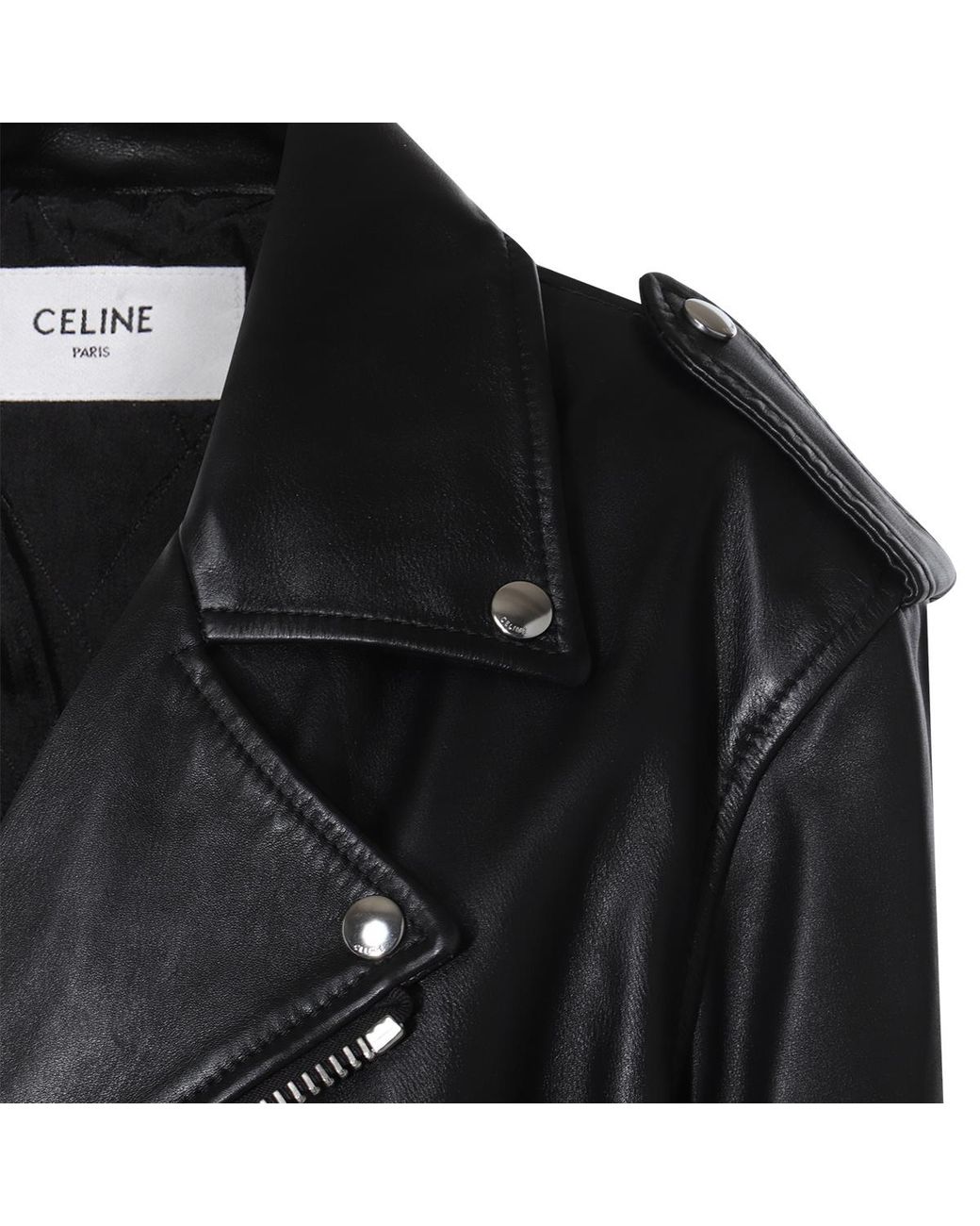 Céline Black Loose Biker Jacket