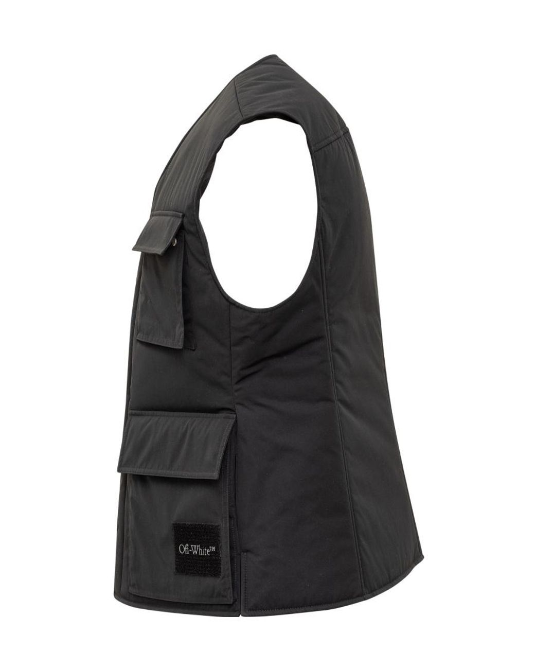 Off-White c/o Virgil Abloh Black Wave Tag Padded Vest for men