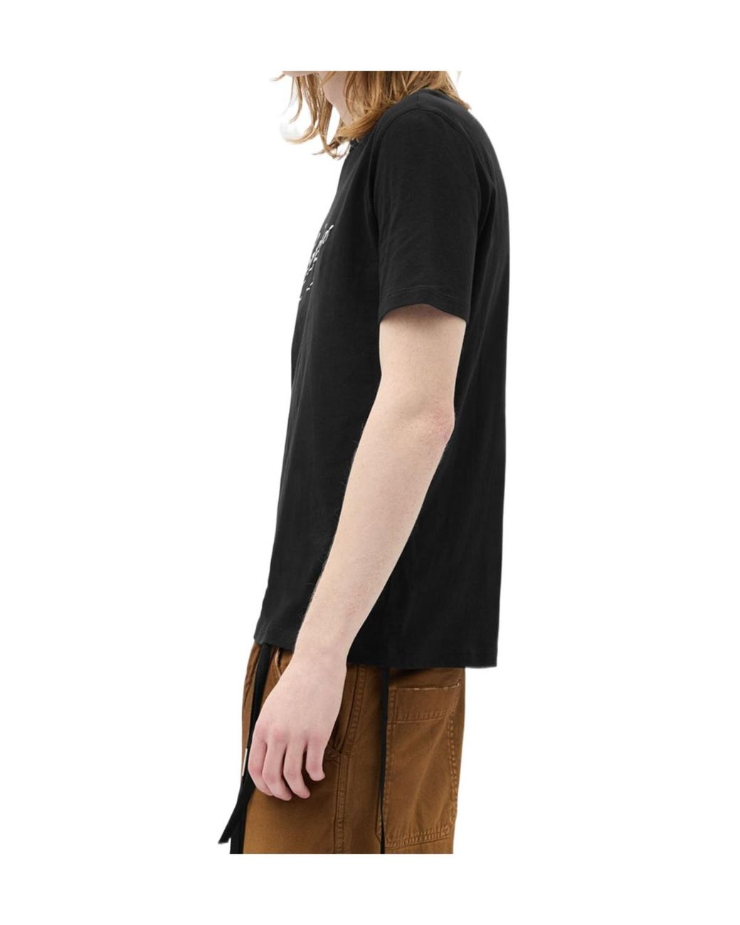 Ann Demeulemeester Black Baptist Slogan-Print T-Shirt for men