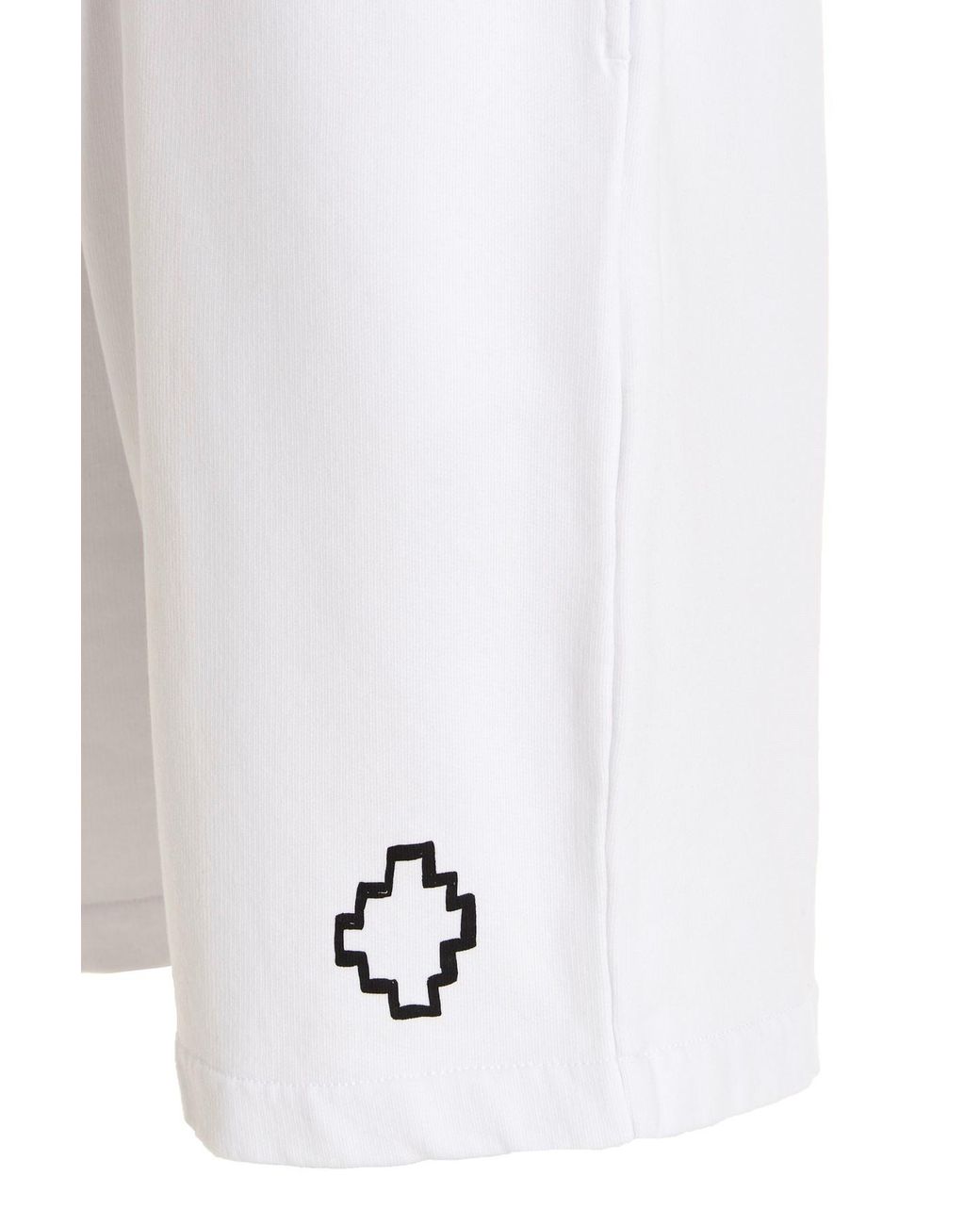 Marcelo Burlon White County Of Milan Tempera Cross Basket Shorts for men