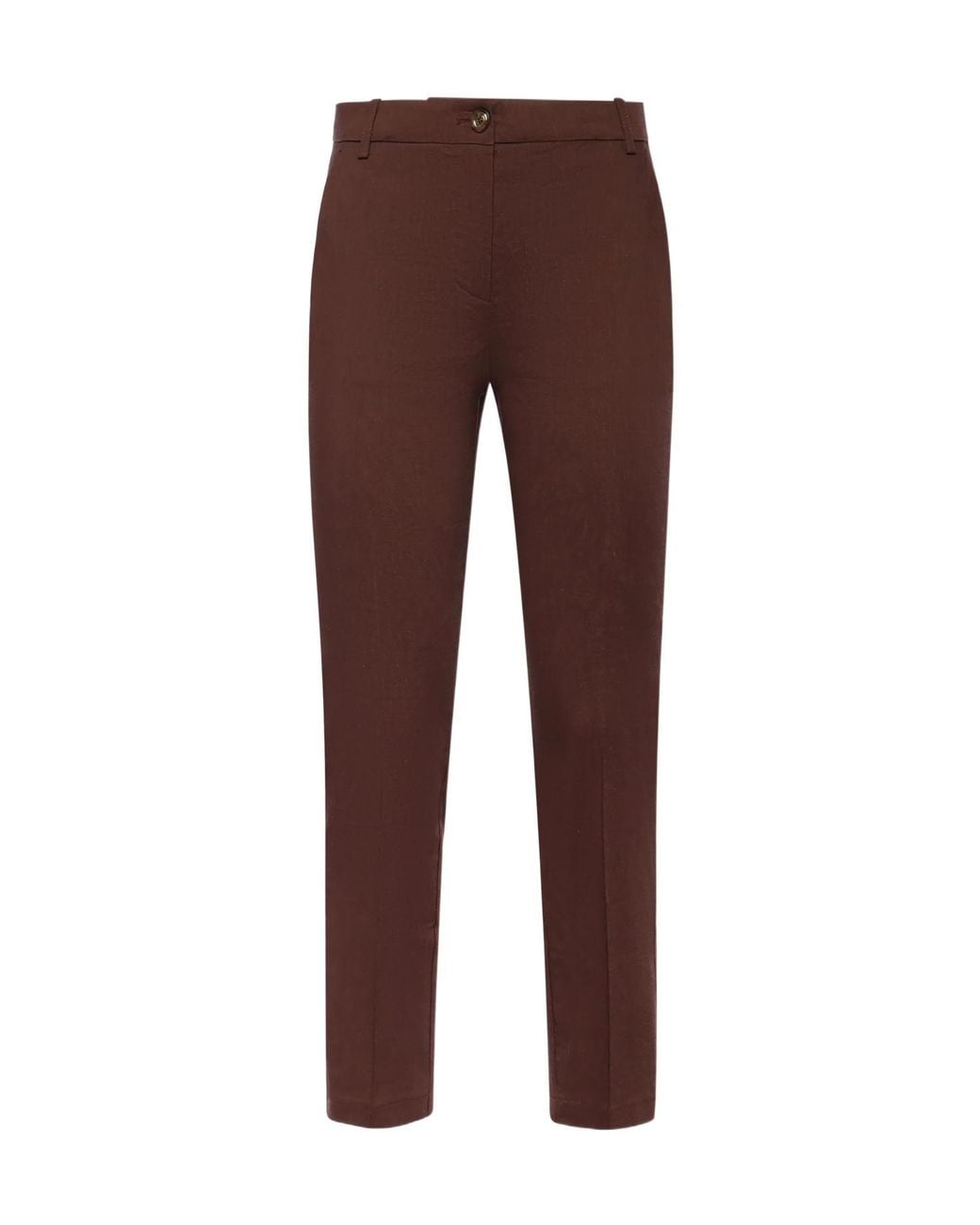 Pinko Brown Belt-Loops Trousers