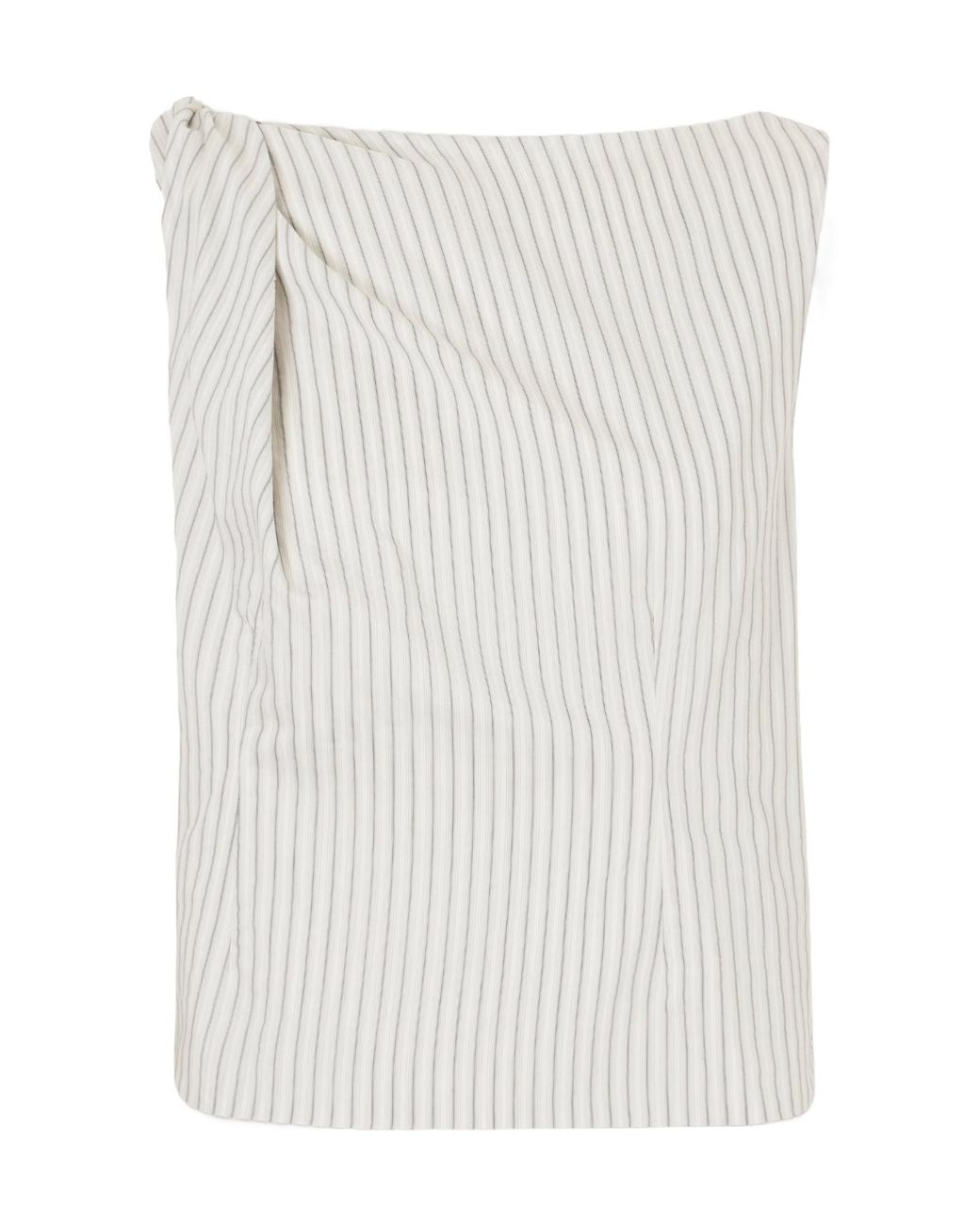 Rohe White Draped Stripe Top