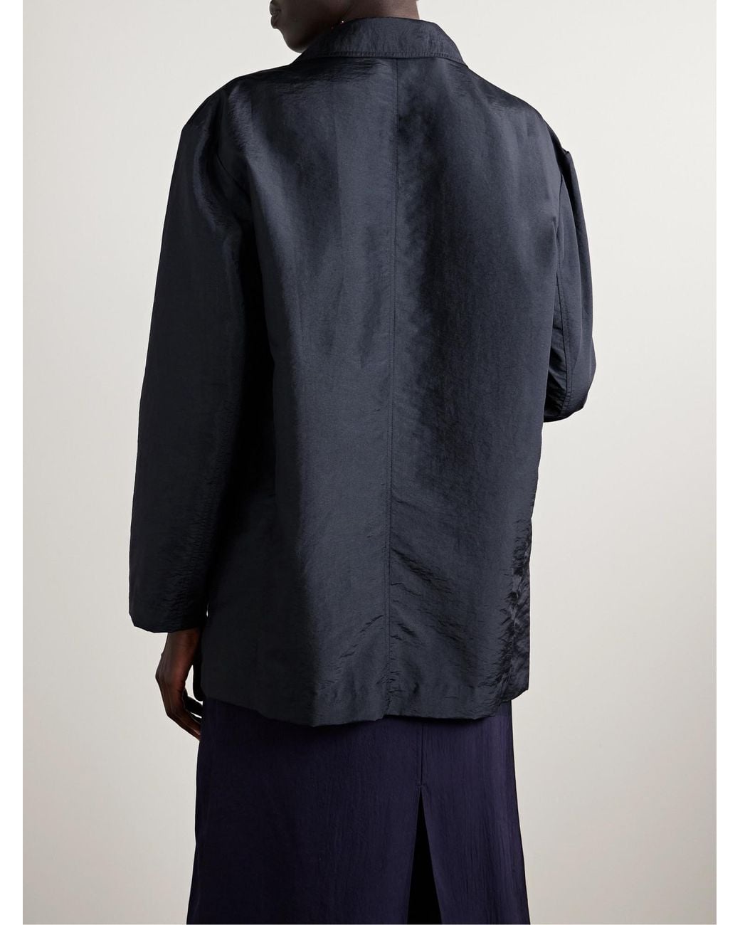Tibi Blue Oversized Shell Blazer