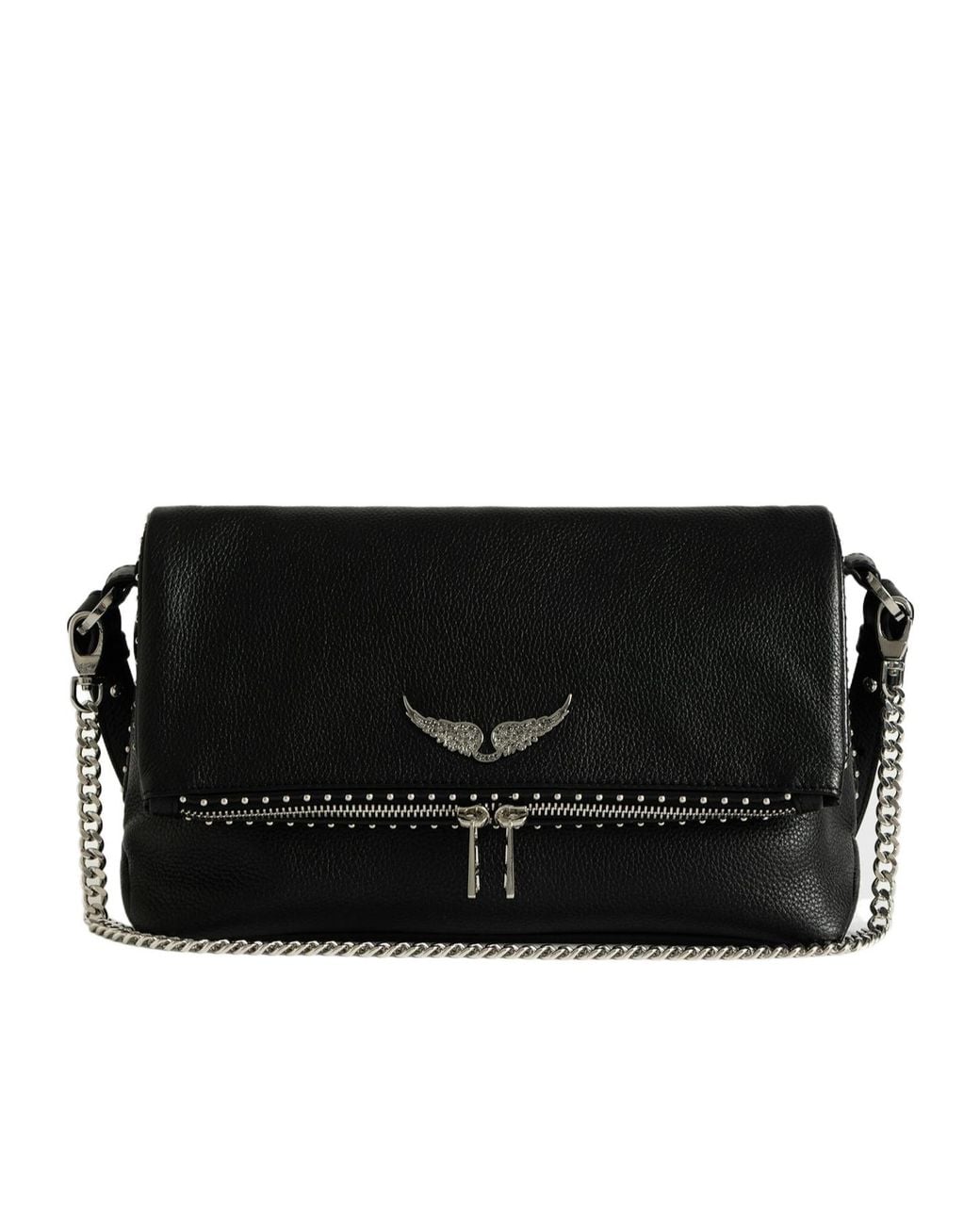 Zadig & Voltaire Black Rocky Ii Chain Shoulder Bag