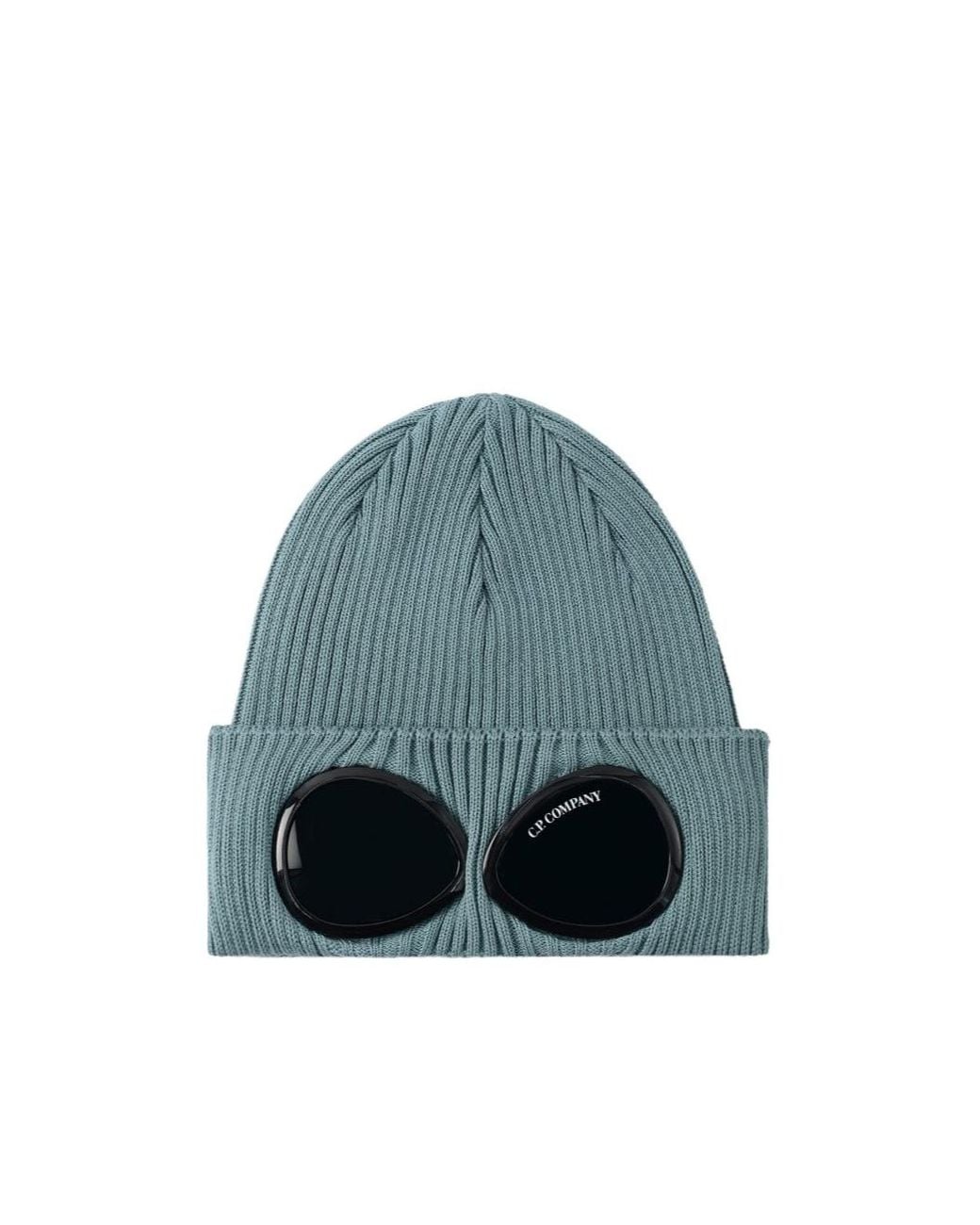 C P Company Blue Goggles And Knitted Hat for men