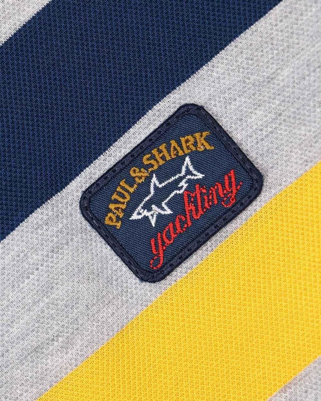 Paul & Shark Blue Striped Short-Sleeved Polo Shirt for men