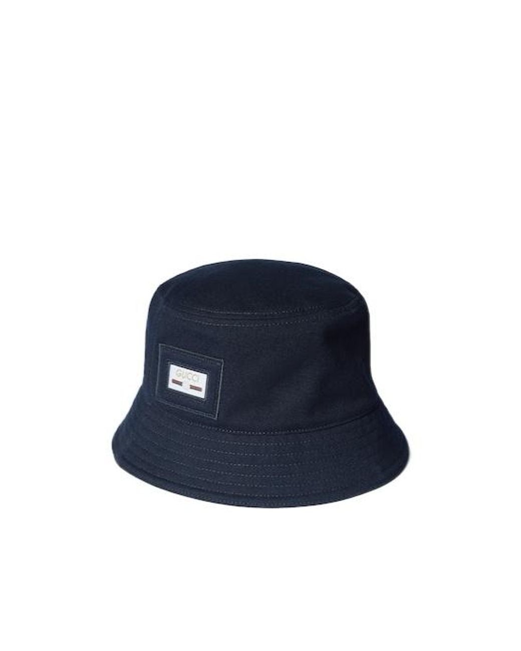 Gucci Blue Cotton Canvas Fisherman'S Hat for men