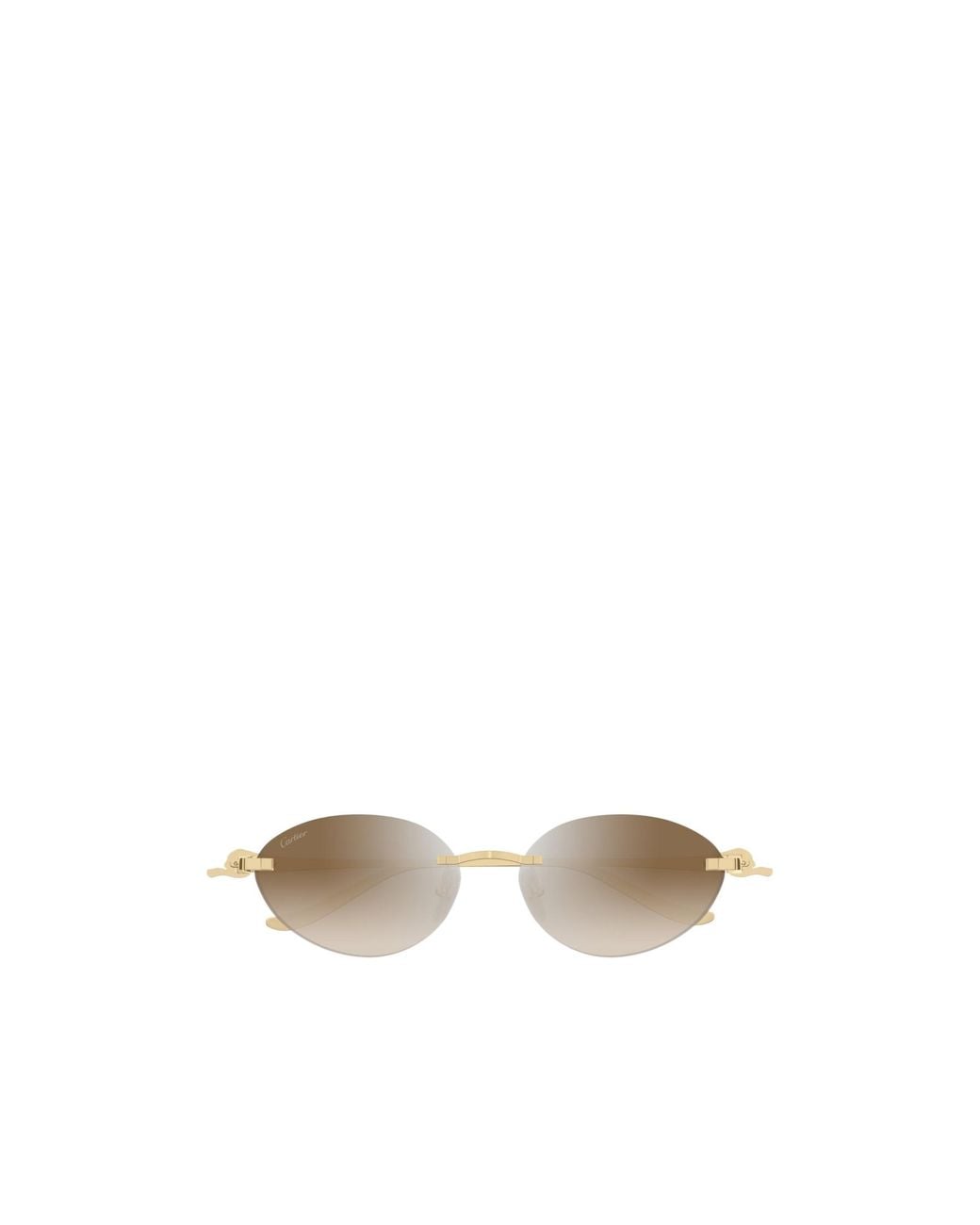 Cartier White Cat-Eye Frame Sunglasses