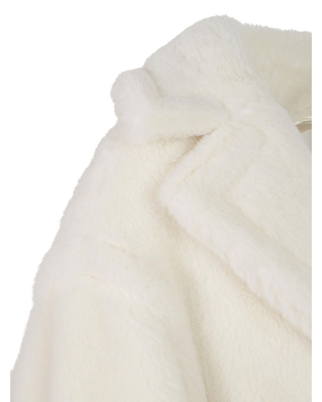 Max Mara White Tedgirl Buttoned Long Coat