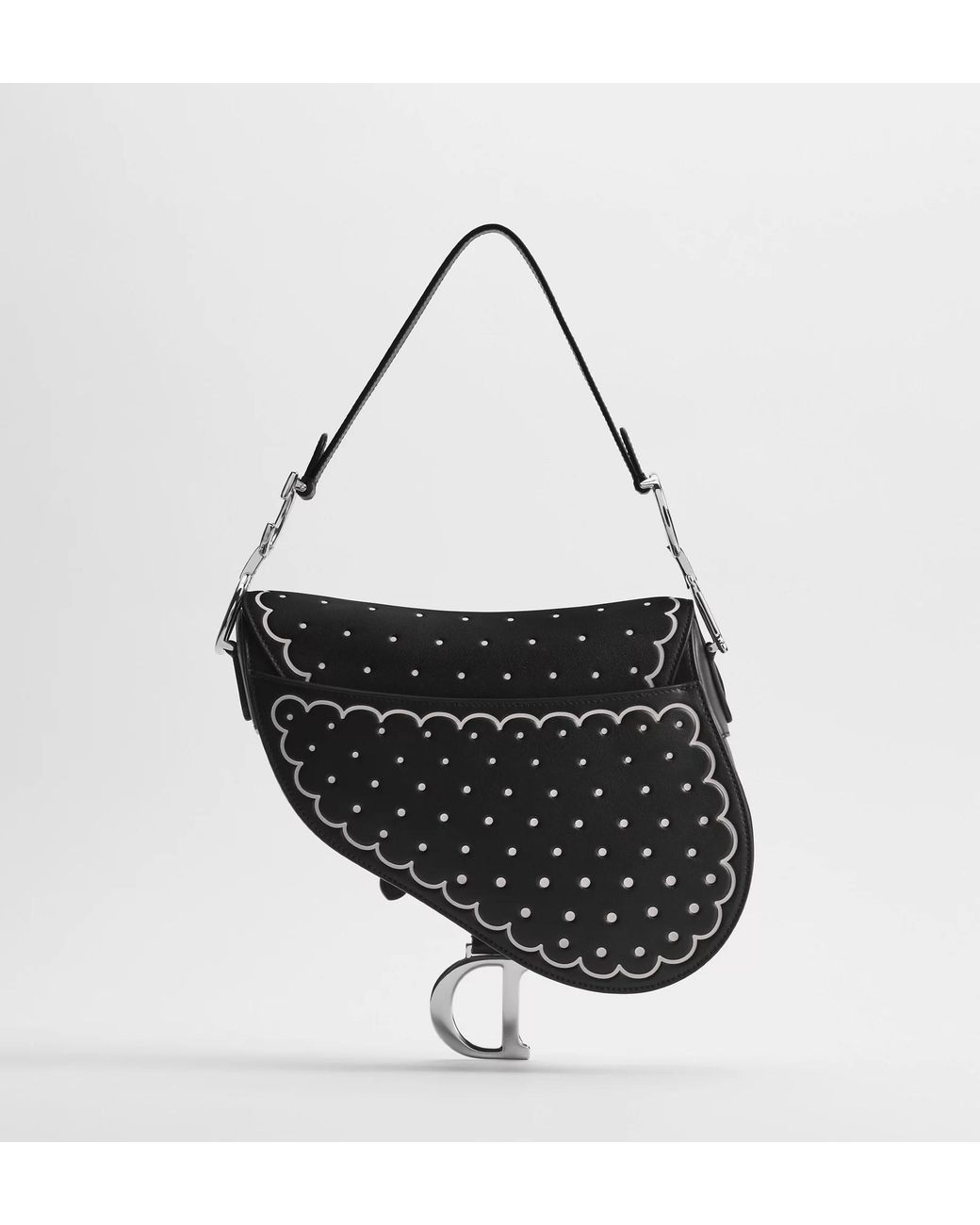 Dior Black Saddle Bag With Strap