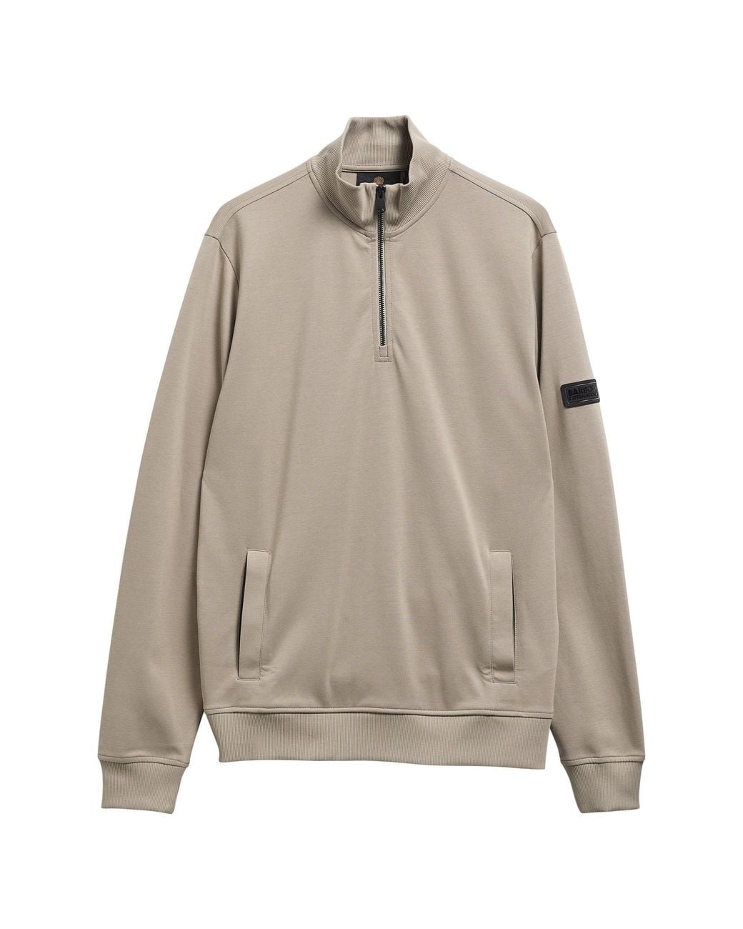 Barbour Natural Zip-Up Sweatshirt for men