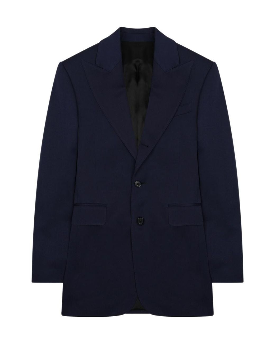 Céline Blue Lapel Long-Sleeved Blazer