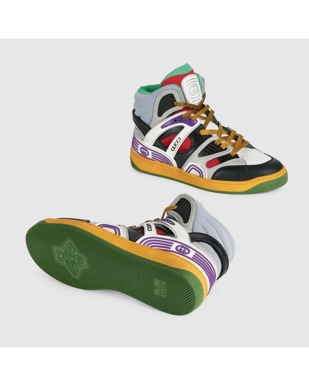 Gucci Multicolor Basket High-Top Sneakers