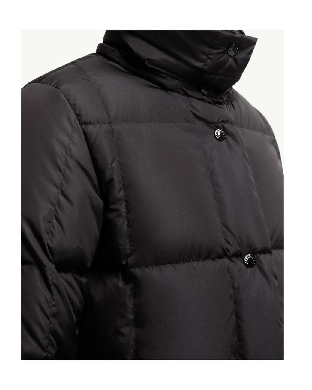 Moncler Black Logo Patch Quilted Hooded Jacket
