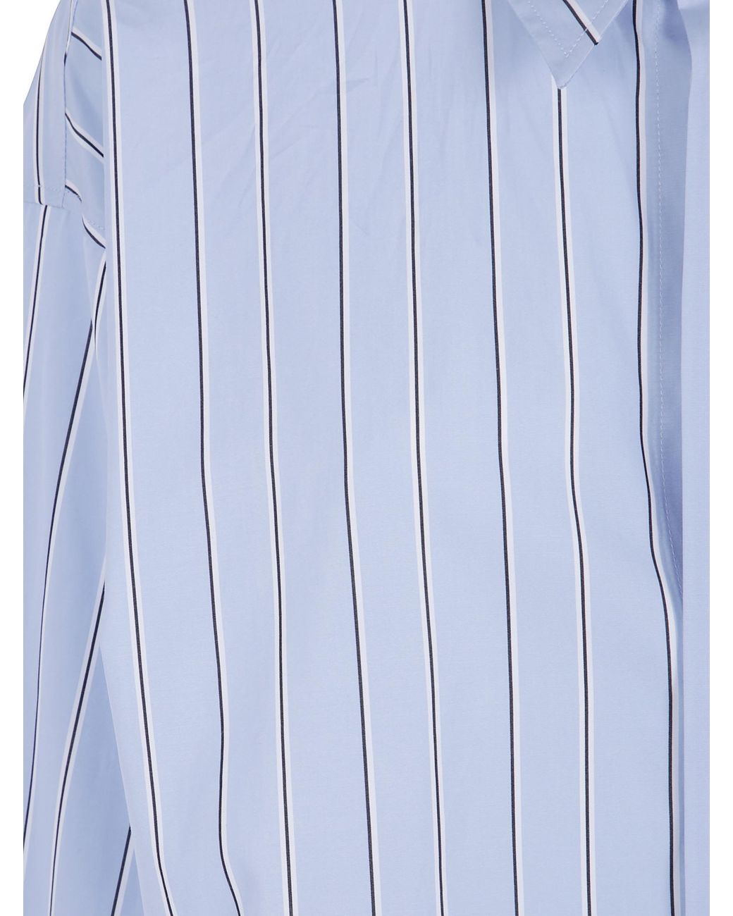 AMI Blue Ami Oversized Striped Shirt for men