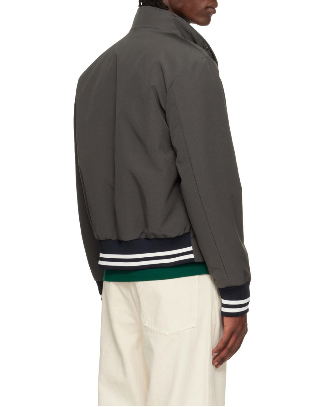 Moncler Gray Prieure Reversible Padded Bomber Jacket for men
