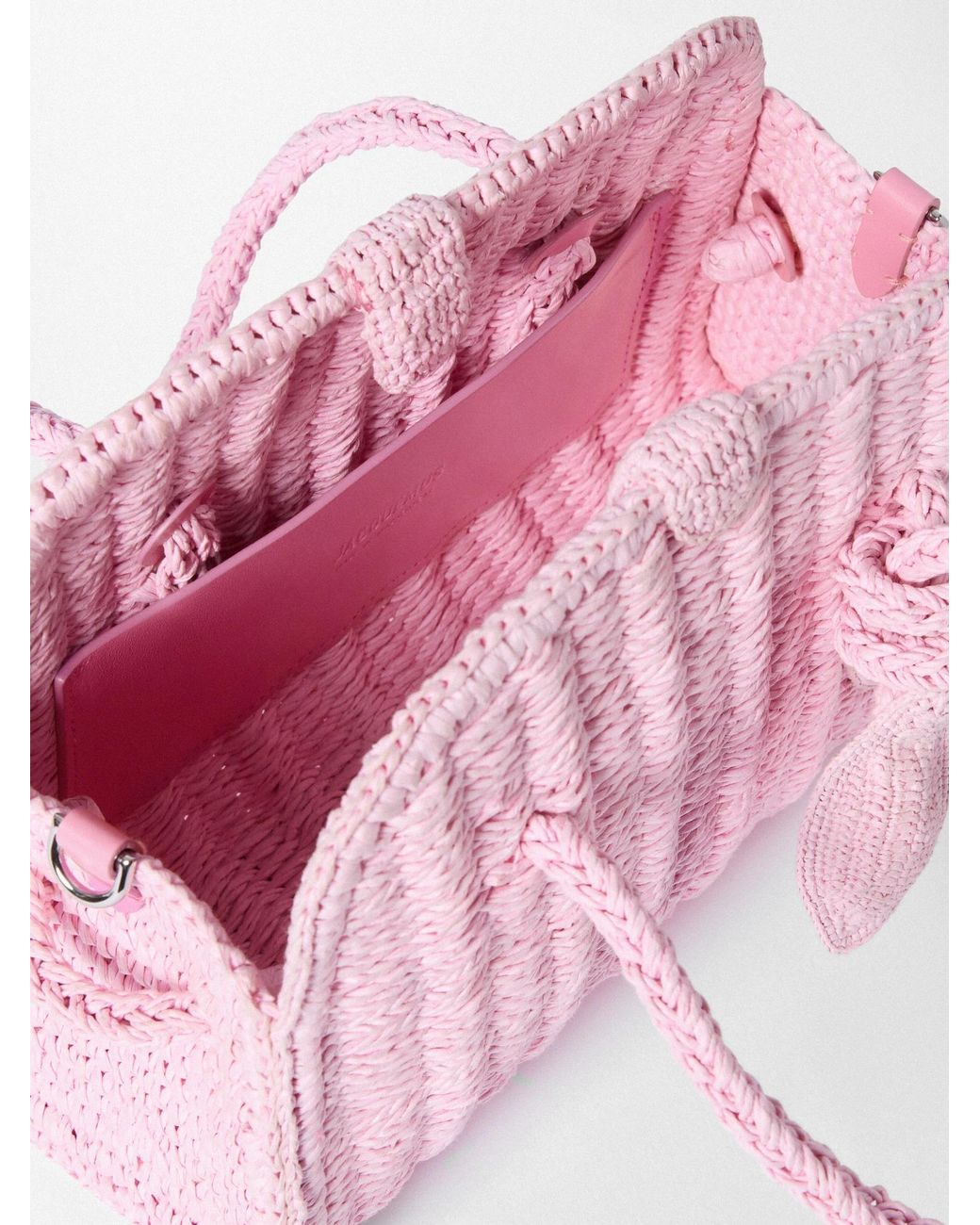 Jacquemus Pink Le Petit Turismo Raphia