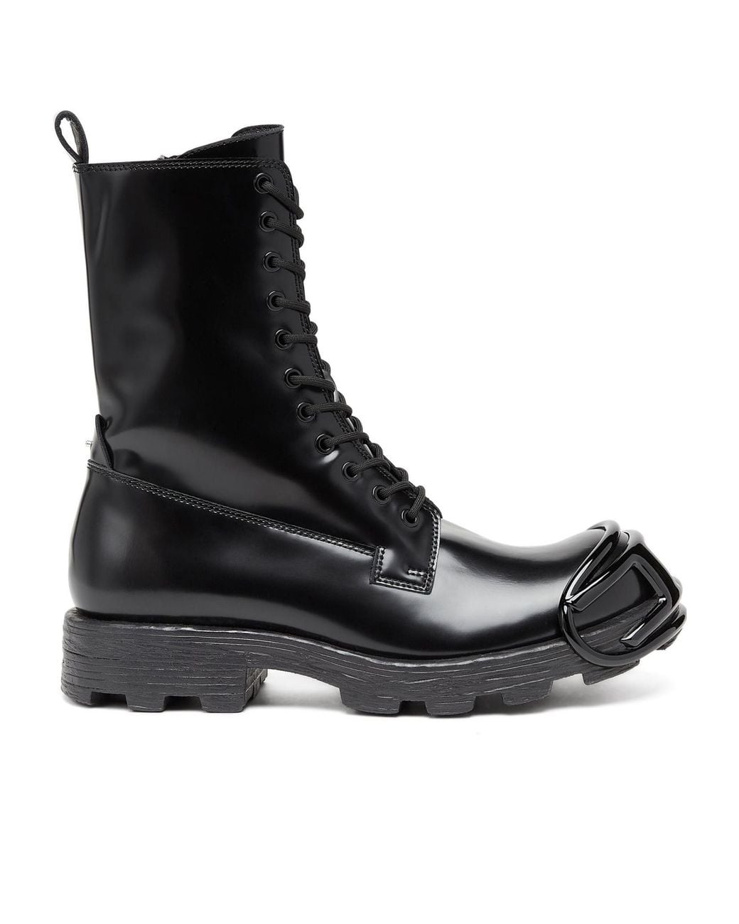 DIESEL Black D-Hammer Lace-Up Boots for men