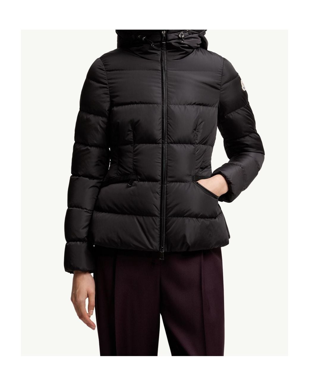 Moncler Black Avoce Hooded Puffer Jacket